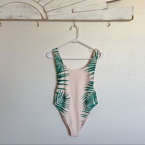 American Eagle Palm Leaf One Piece Swimsuit